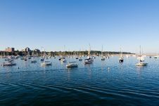 Half Water, Boats And Sky Royalty Free Stock Images Half Water, Boats And Sky Royalty Free Stock Images