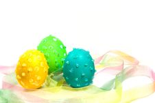 Glittery Easter Eggs Stock Photography