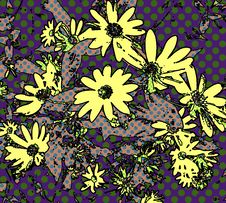 Pop Art Daisy Wallpaper Royalty Free Stock Photo Pop Art Daisy Wallpaper Royalty Free Stock Photo