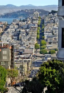 San Francisco From Lombard Street Royalty Free Stock Images San Francisco From Lombard Street Royalty Free Stock Images