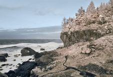 Northern California Coast In Infrared Stock Image Northern California Coast In Infrared Stock Image