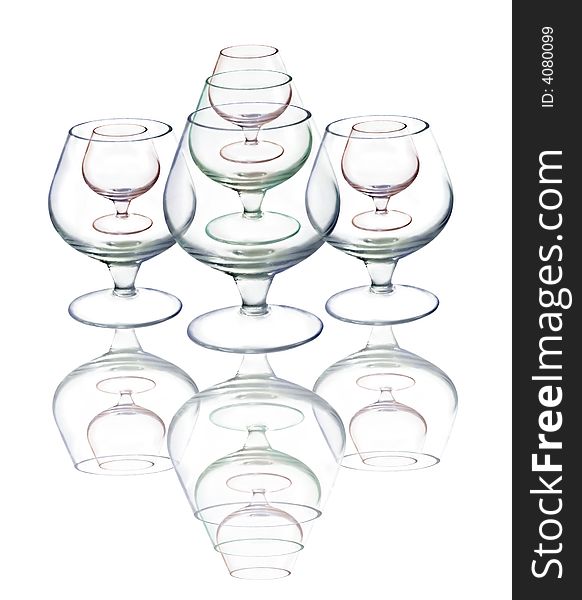 Empty wine glasses