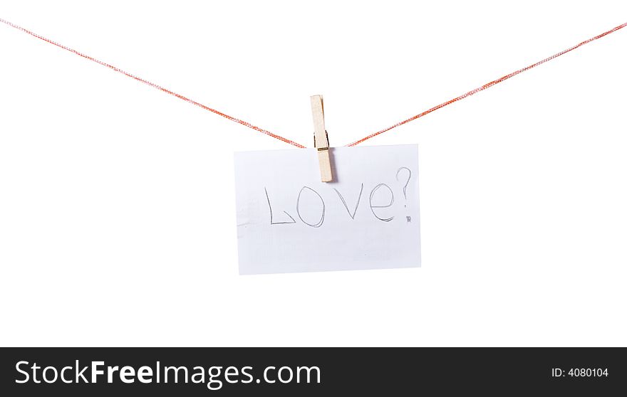 Relation concept : Love on a white background