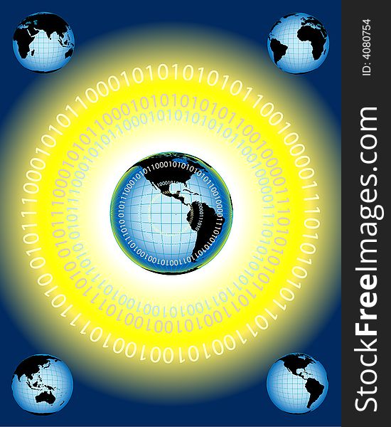 Vector illustration depicting global networking. Vector illustration depicting global networking.