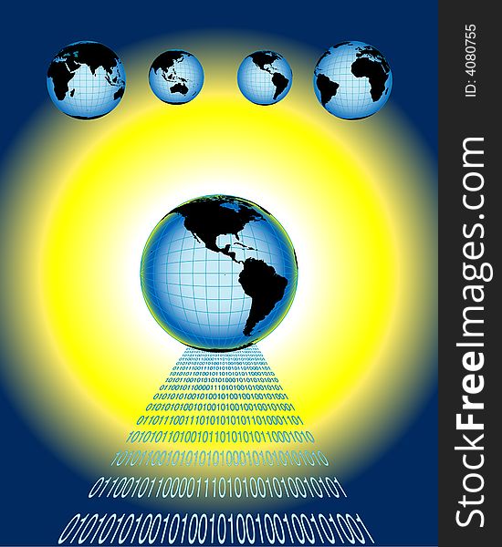 Vector illustration depicting global networking. Vector illustration depicting global networking.