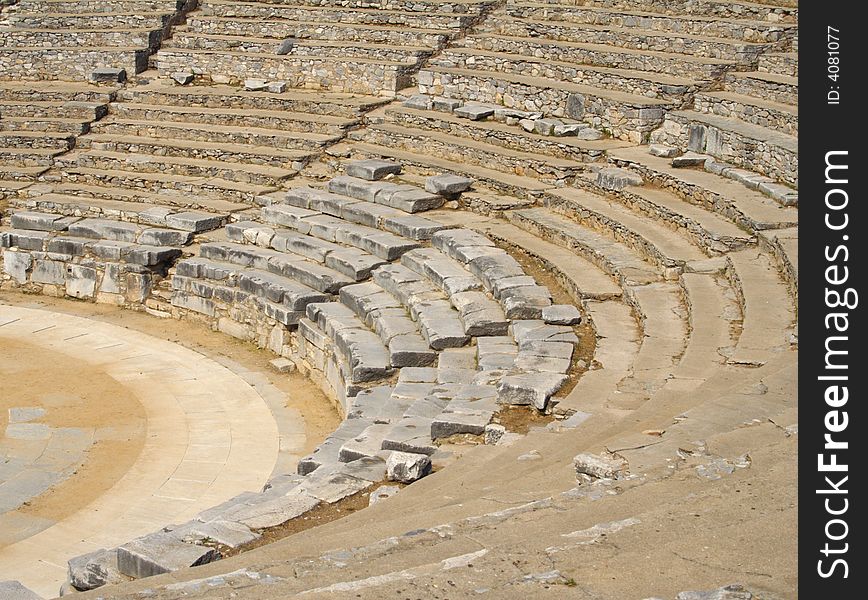 Ancient theater in the ancient town, Philippi