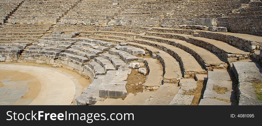 Ancient theater in the ancient town, Philippi