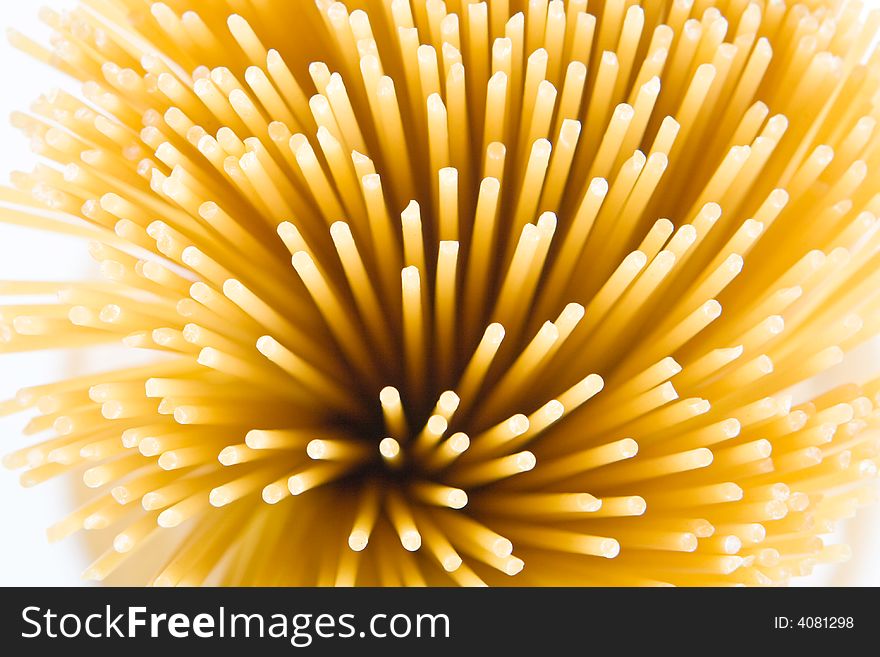 Abstract spaghetti shot from above