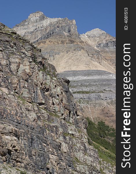 Rocky scene from the Plain of Six Glaciers Trail - Banff National Park, Canada