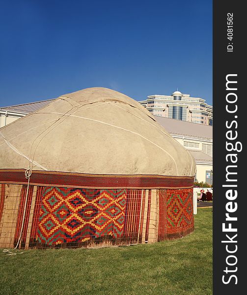 Kazakh nomad s yurt tent