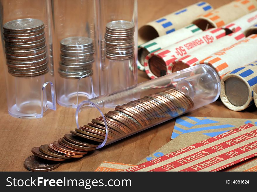 This is an image of wrapped coins.