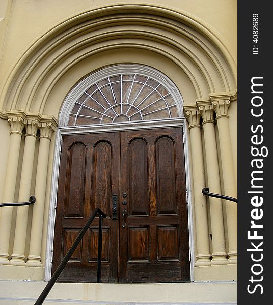 1856 Church Entrance With Design Details