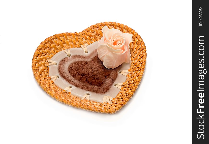 Valentine's day gift dish in shape of heart