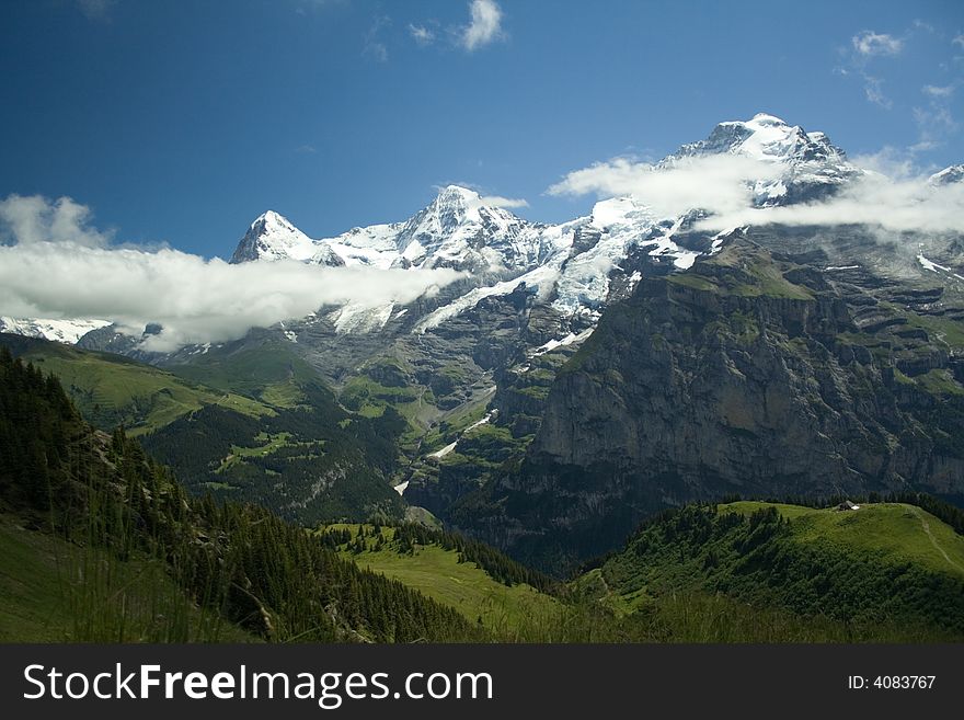 A view of alps from Kleine Scheidegg