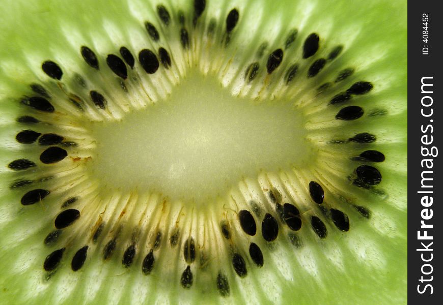 Close up shot of a kiwi fruit