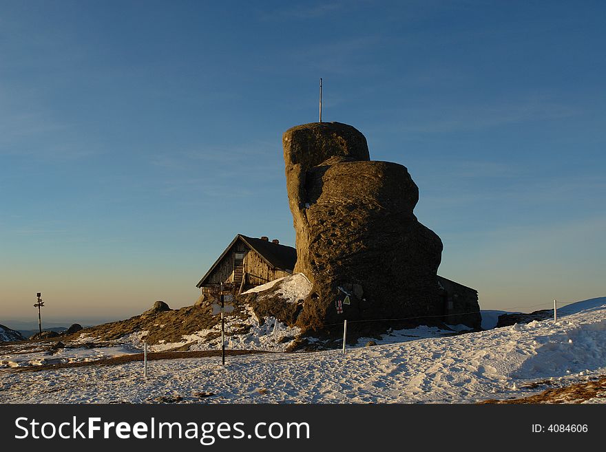 Omu Peak is the highest peak in Bucegi Mountains (2505 m). Omu Peak is the highest peak in Bucegi Mountains (2505 m)