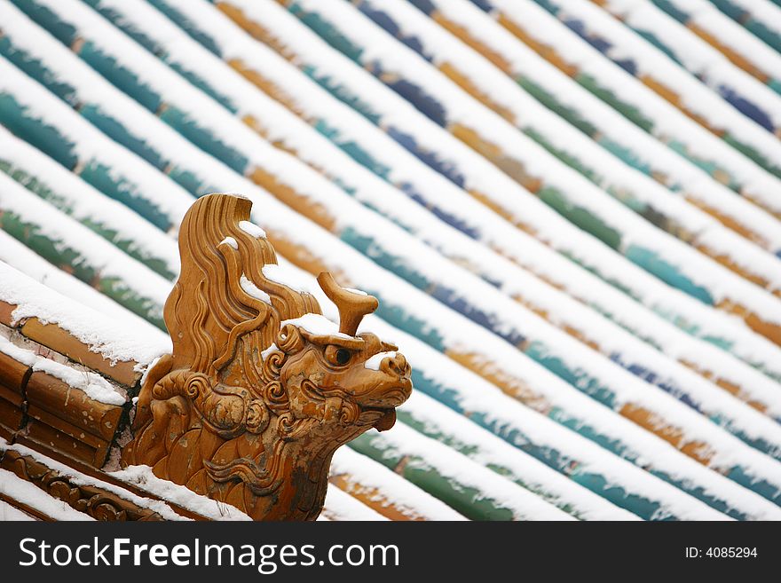 Winter snow Summer Palace Architectural Art. Winter snow Summer Palace Architectural Art