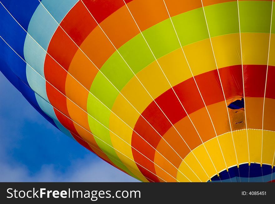 Hot air balloon on the blue sky. Hot air balloon on the blue sky