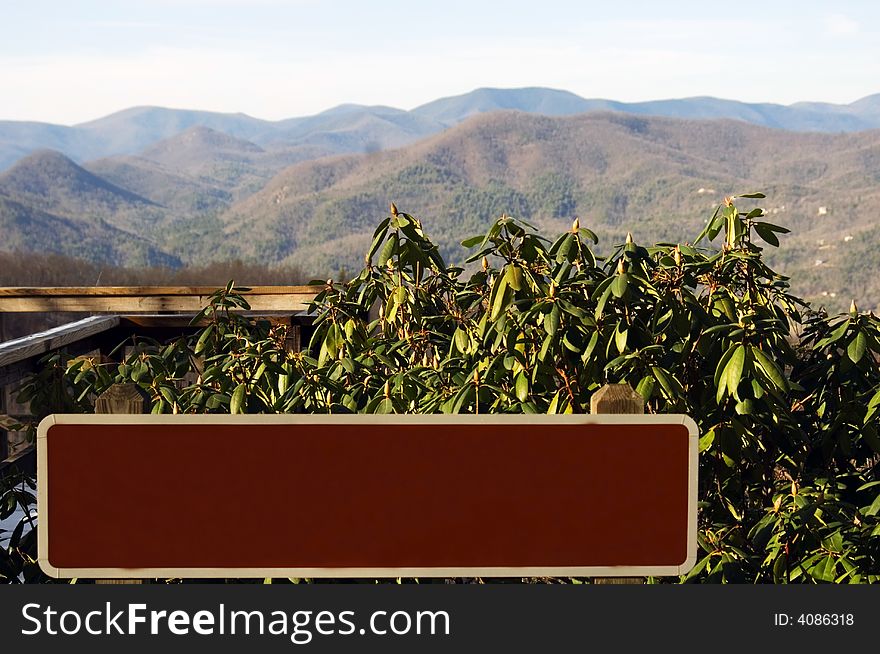 Blank Sign At Overlook