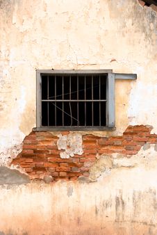 Building With Window And Decayed Wall Royalty Free Stock Photo Building With Window And Decayed Wall Royalty Free Stock Photo