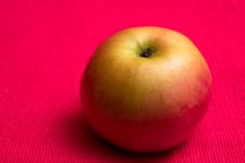 Apple Red Background Stock Photo