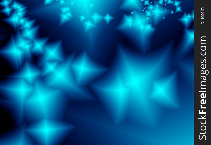 Blue stars in the night. Blue stars in the night