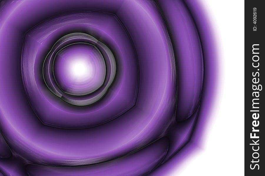 An illustration of a 3d flower in purple. An illustration of a 3d flower in purple