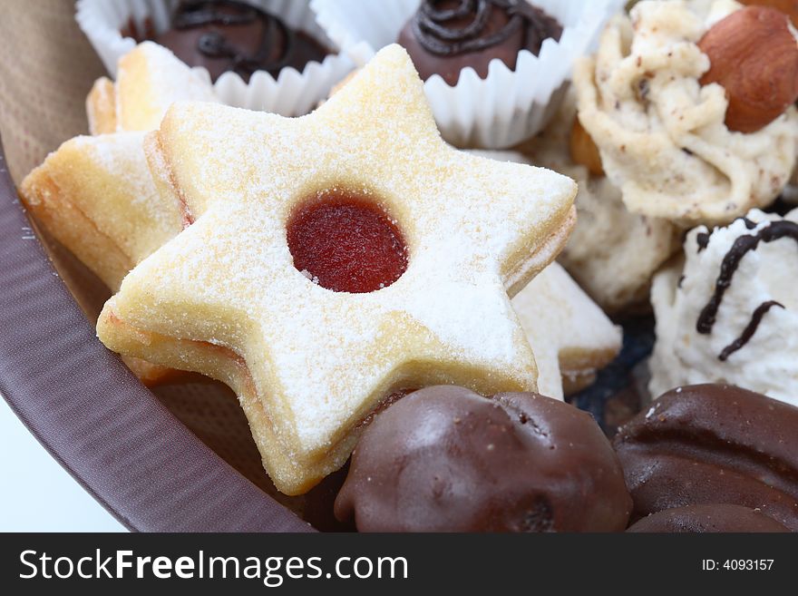 Close up of christmas cookies- variety