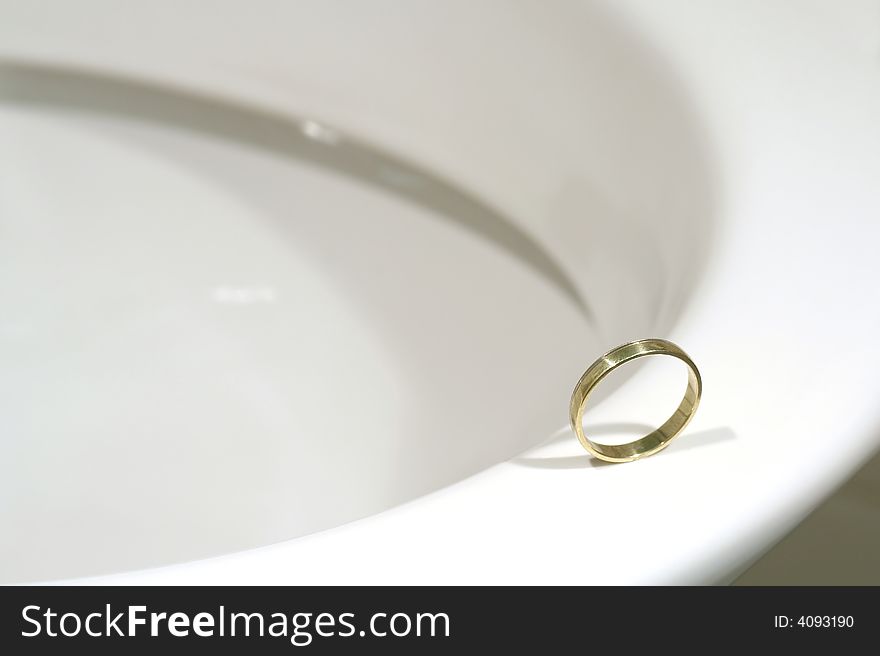 Wedding ring is to be thrown away. Wedding ring is to be thrown away