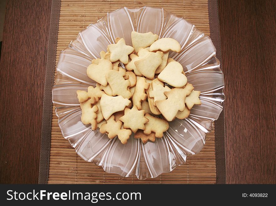 Cookies On A Glass Plate