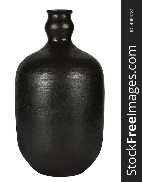 Beautiful ancient vase on a white background