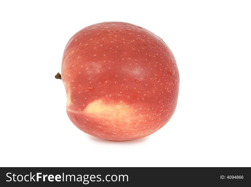 Red apple on a white background. Red apple on a white background.