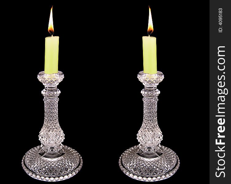 Traditional prayer candle holders used in ceremonies candelabras