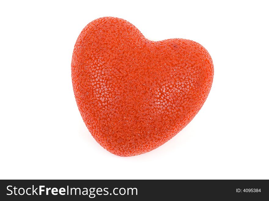 Isolated image of red heart on white background