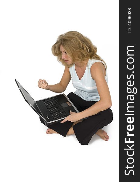 Woman With A Laptop.