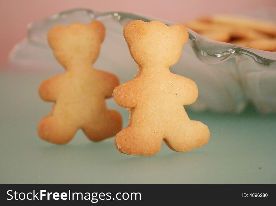 Cookies In The Form Of Two Bears