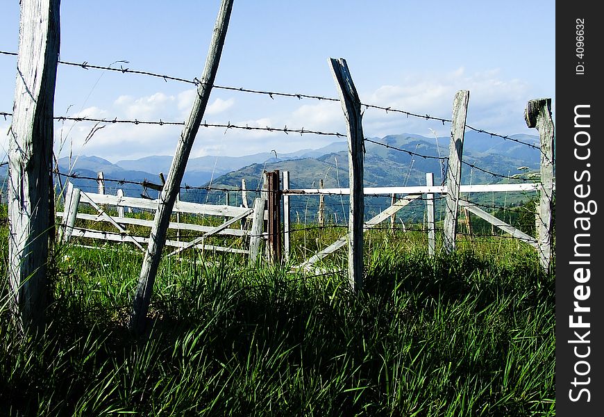 Beautiful perspective behind a fence. Beautiful perspective behind a fence