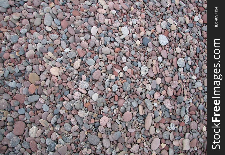 The colorific pebble on the seaside