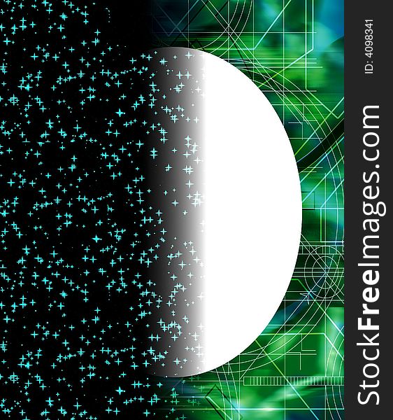 Abstract Graphic design of internet technology meets space and becomes cyberspace. Abstract Graphic design of internet technology meets space and becomes cyberspace