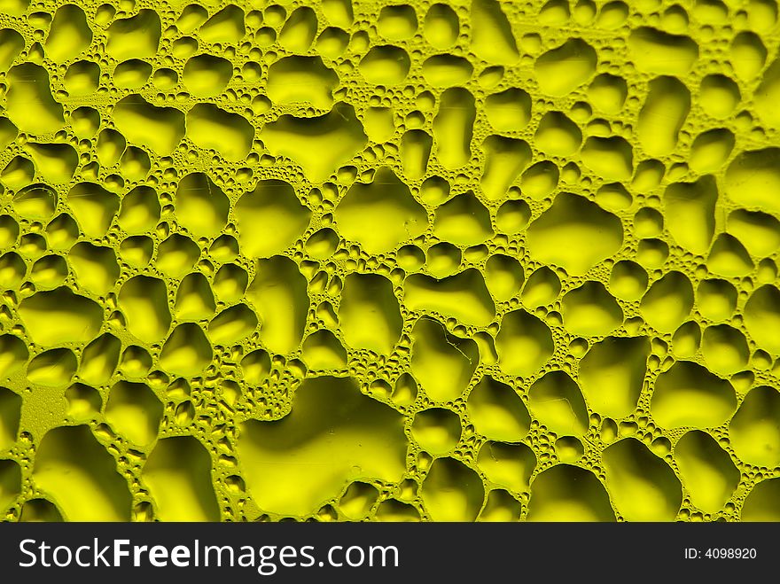 Close-up of water drops on glass (Background)