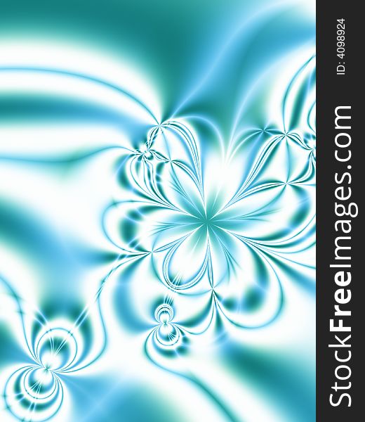 Abstract flowers on a light background