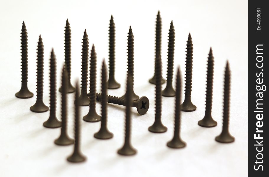 Screws for wood on white background.
Photo is ideal as a metaphor of anything that's unique and different from others. Screws for wood on white background.
Photo is ideal as a metaphor of anything that's unique and different from others.
