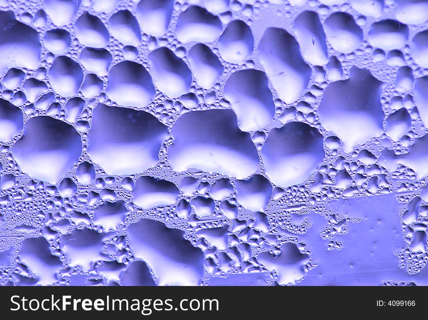 Close-up of water drops on glass (Background)