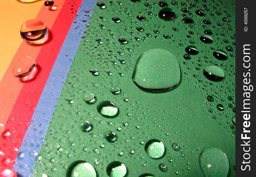 Detail of drops on the rainbow