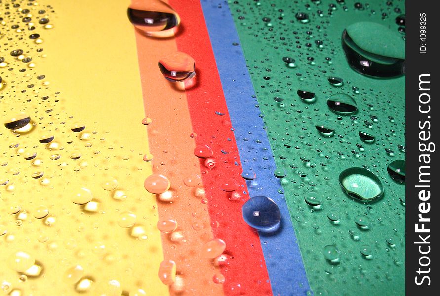 Detail of drops on the rainbow