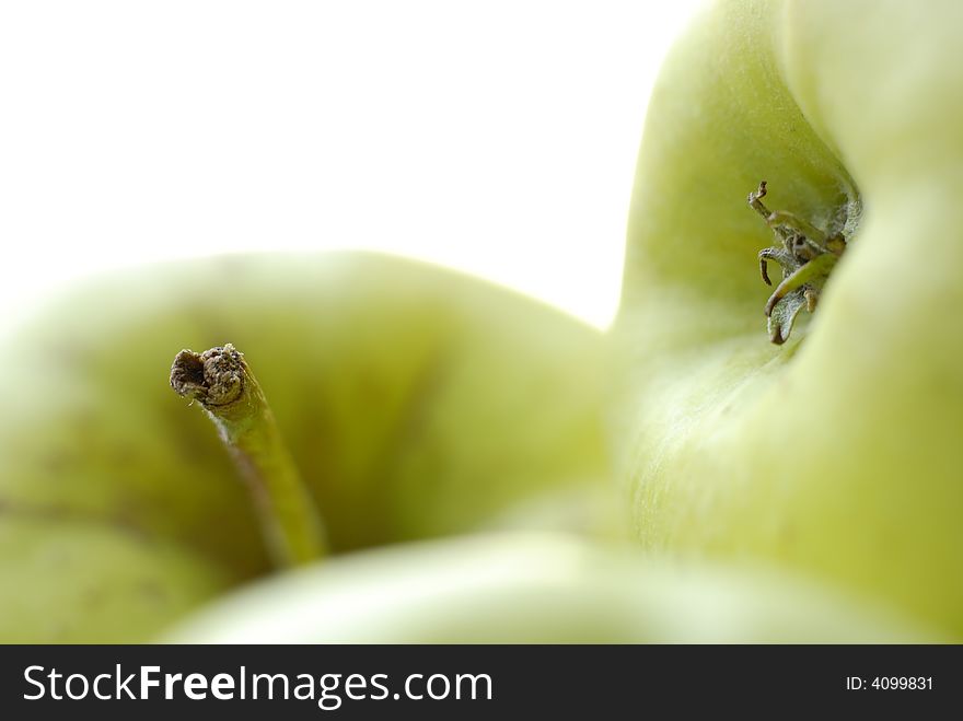 Arrangement with apples on the white behinds. Arrangement with apples on the white behinds.