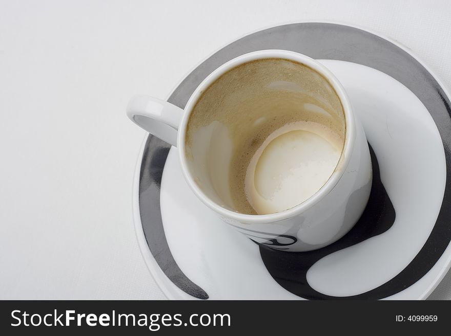 Business coffee on the white backgrounds