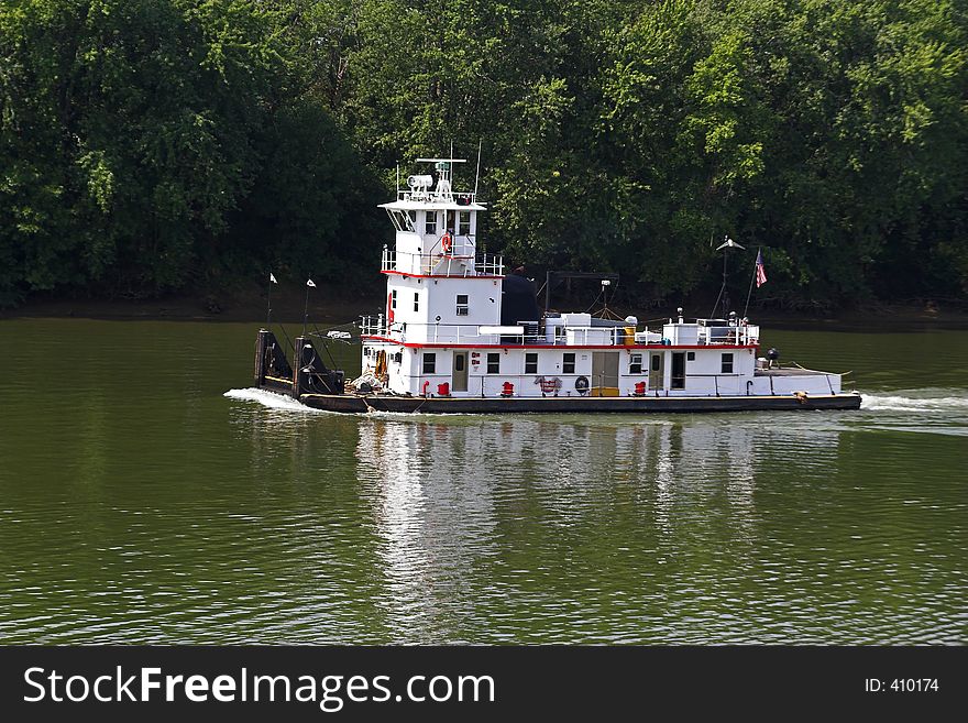 Tug Boat On River