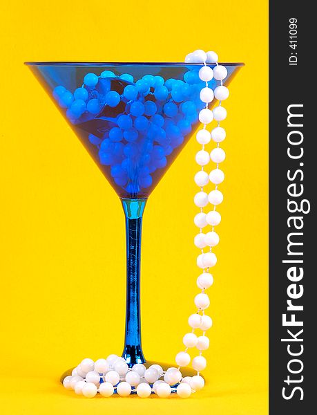 Wine Glass WIth Party Decorations. Wine Glass WIth Party Decorations