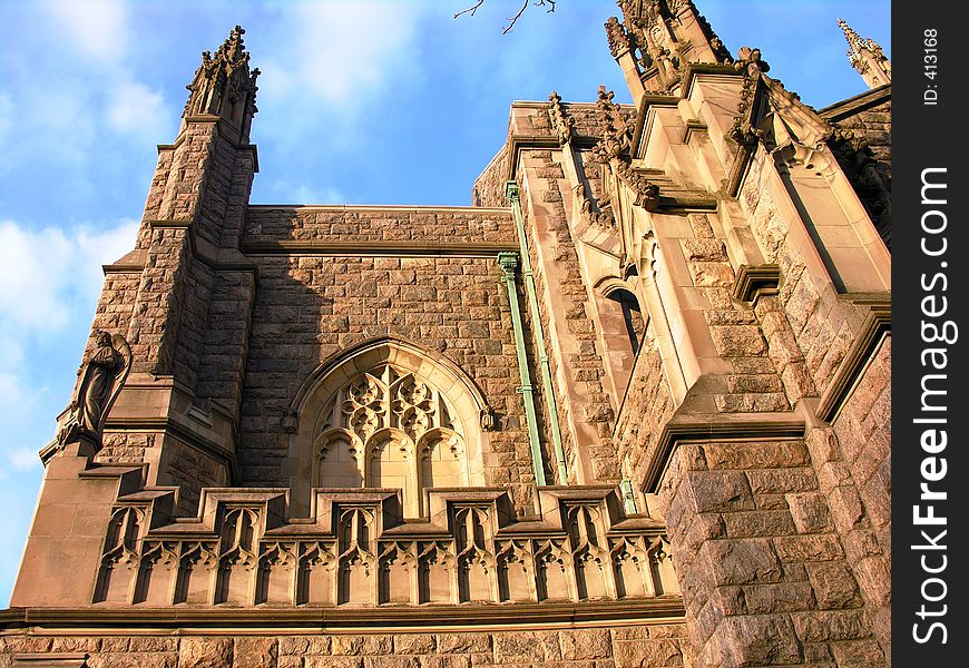 Church details and blue skies. Church details and blue skies